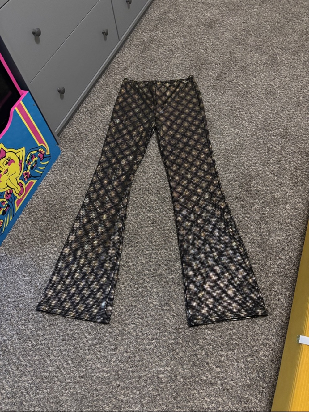 Stonewear pants rave Coachella festival large Y2K MADE IN USA paper tag shimmery